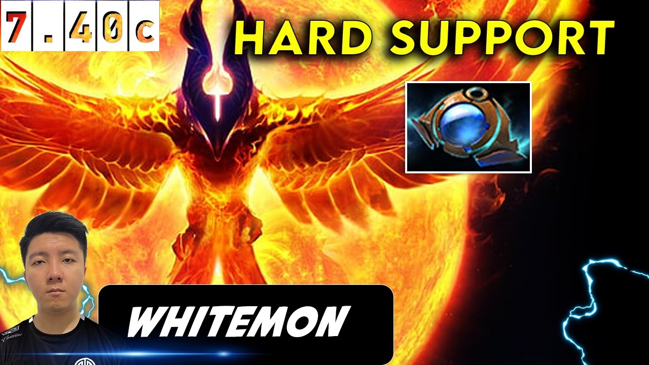 Whitemon Phoenix Hard Support - Dota 2 Patch 7.40c Pro Player Full gameplay