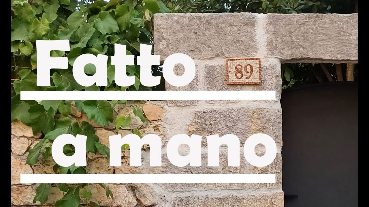Numero civico fatto a mano