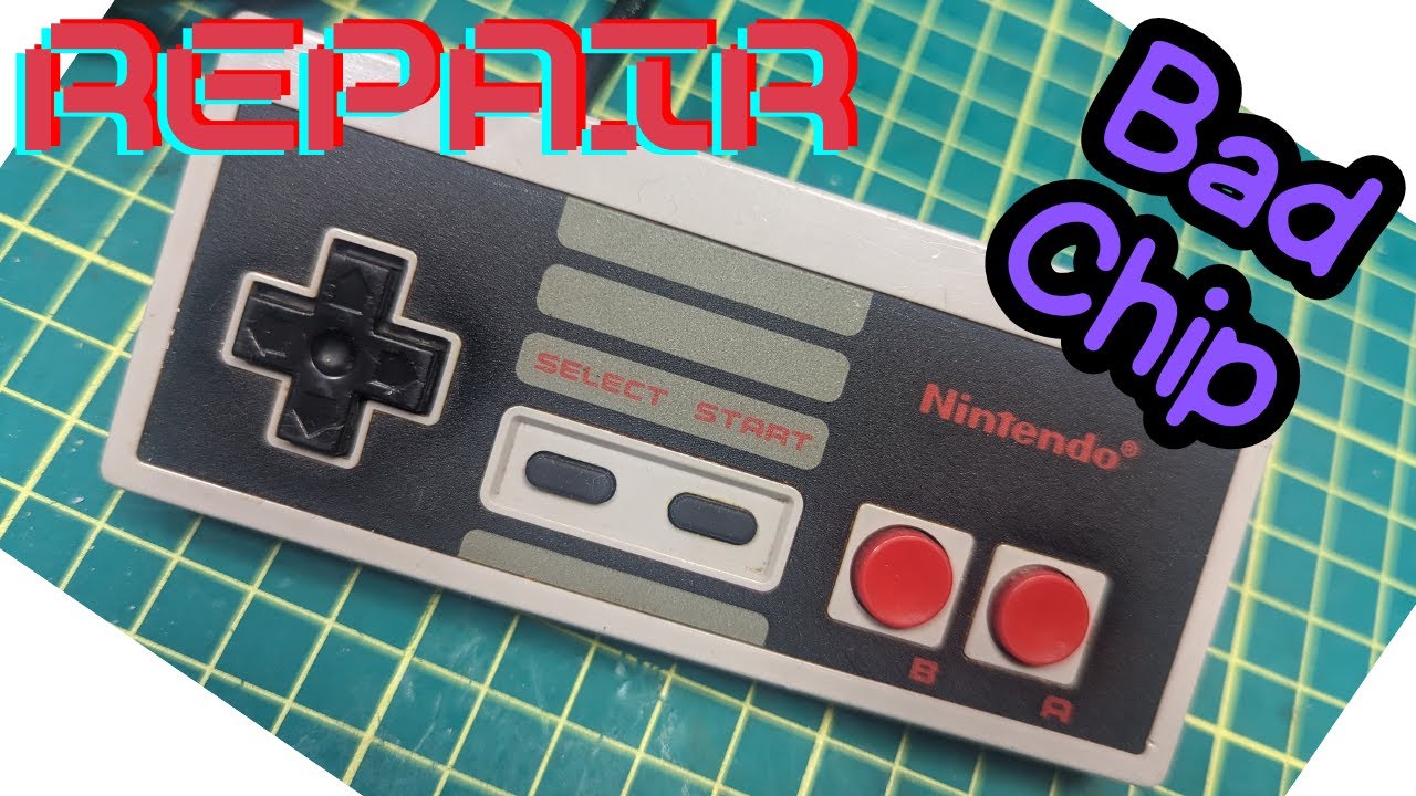 Repair Attempt:  Original NES Controller With a Bad Chip. Also, Bonus Not-so-nice Condition NES Fix