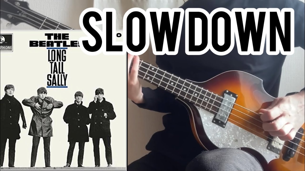 【Slow Down】左利きでビートルズのベース弾いてみた／The Beatles Bass Cover with left handed style