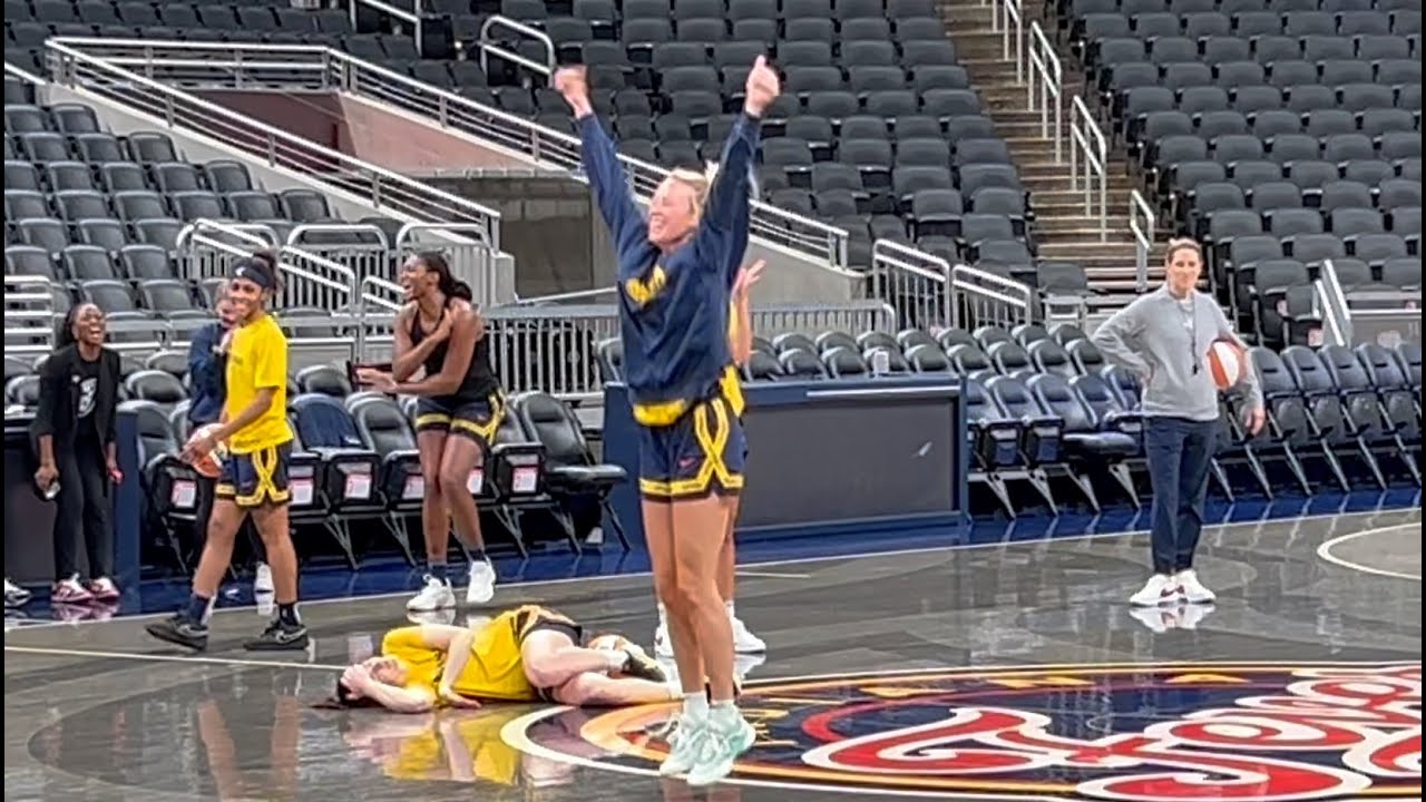 Sophie Cunningham hits half-court shot for $, Caitlin Clark reacts; Fever injury update for opener