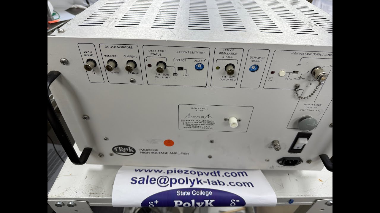 Trek PZD2000A High Voltage Power Amplifier Piezo Driver pos neg 2 kV 200 mA all cables warranty