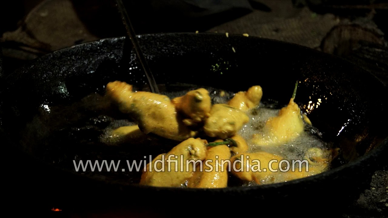 Deep fried chilli fritters or pakodas