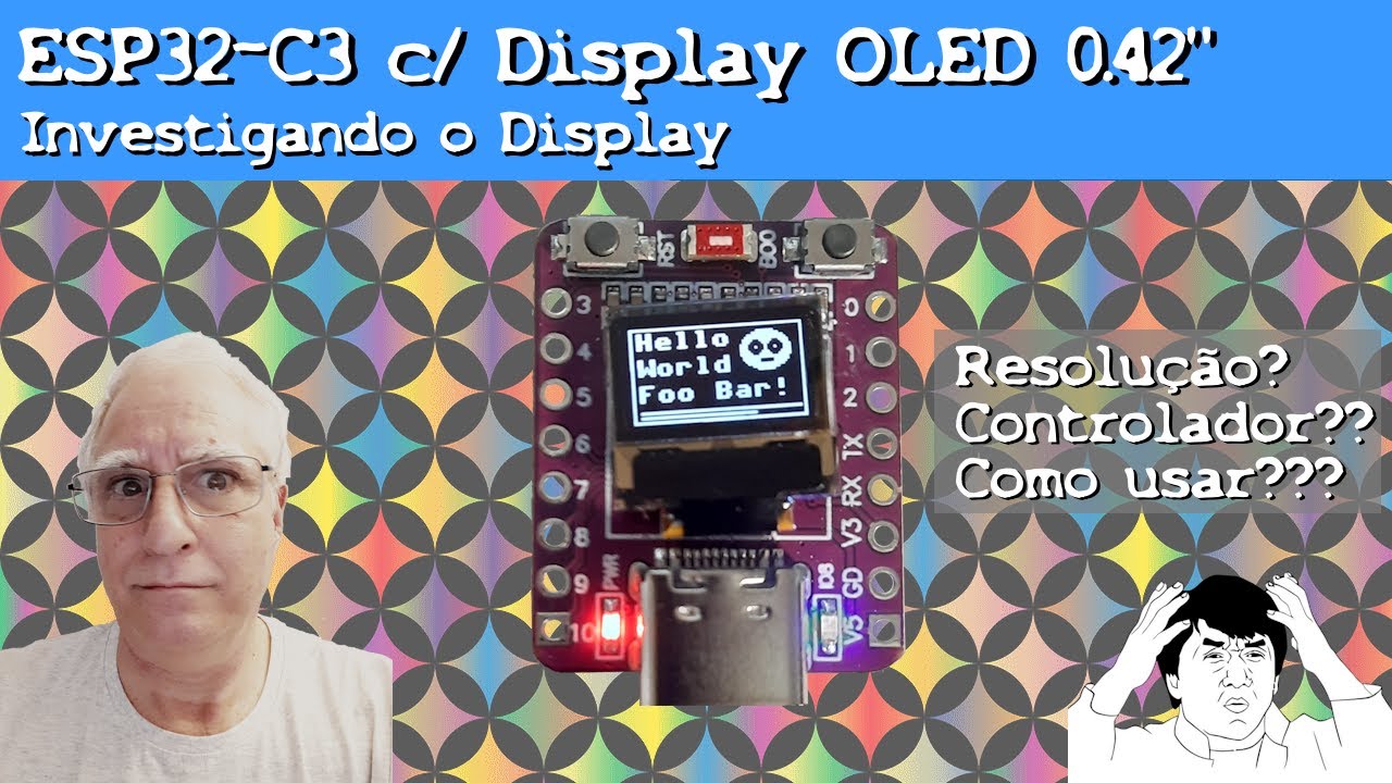 Como usar o Display da Placa ESP32-C3 Mini com Display OLED de 0.42