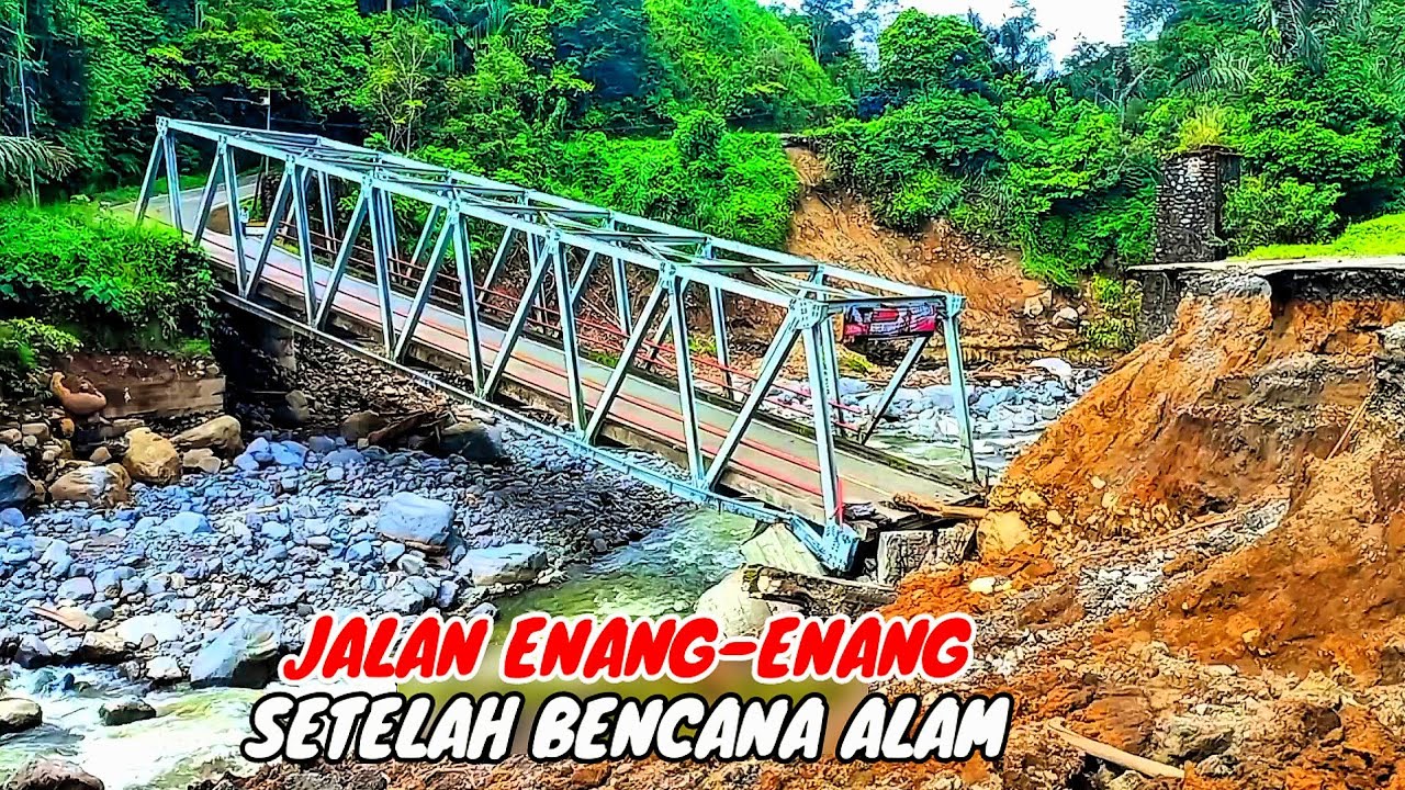 Jalan Lintas Nasional Takengon-Bireun Jembatan Enang-Enang Jatuh Tikungan Longsor