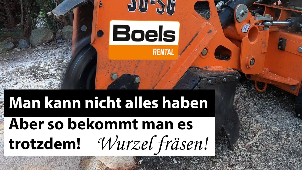 BaumMentor probiert Wurzelfräse von Boels