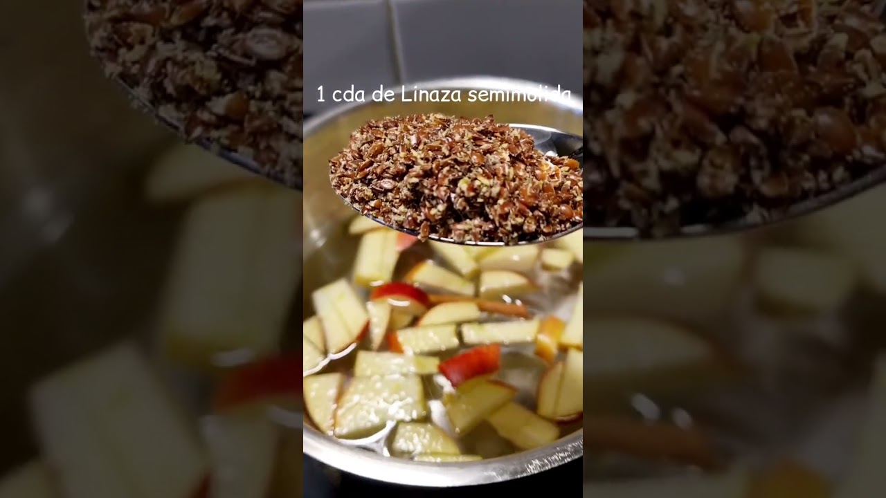 Como preparo agua de Linaza con Manzana| Beneficios para la salud #shorts #recetasfaciles #linaza