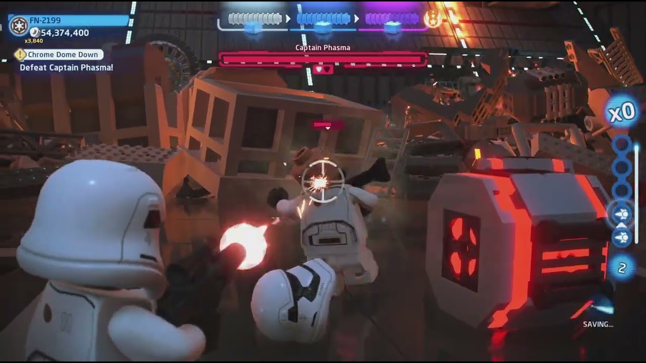 PS5 Lego Star Wars The Skywalker Saga Lvl 39 Chrome Dome Down Challenge Phasma -Tastic!