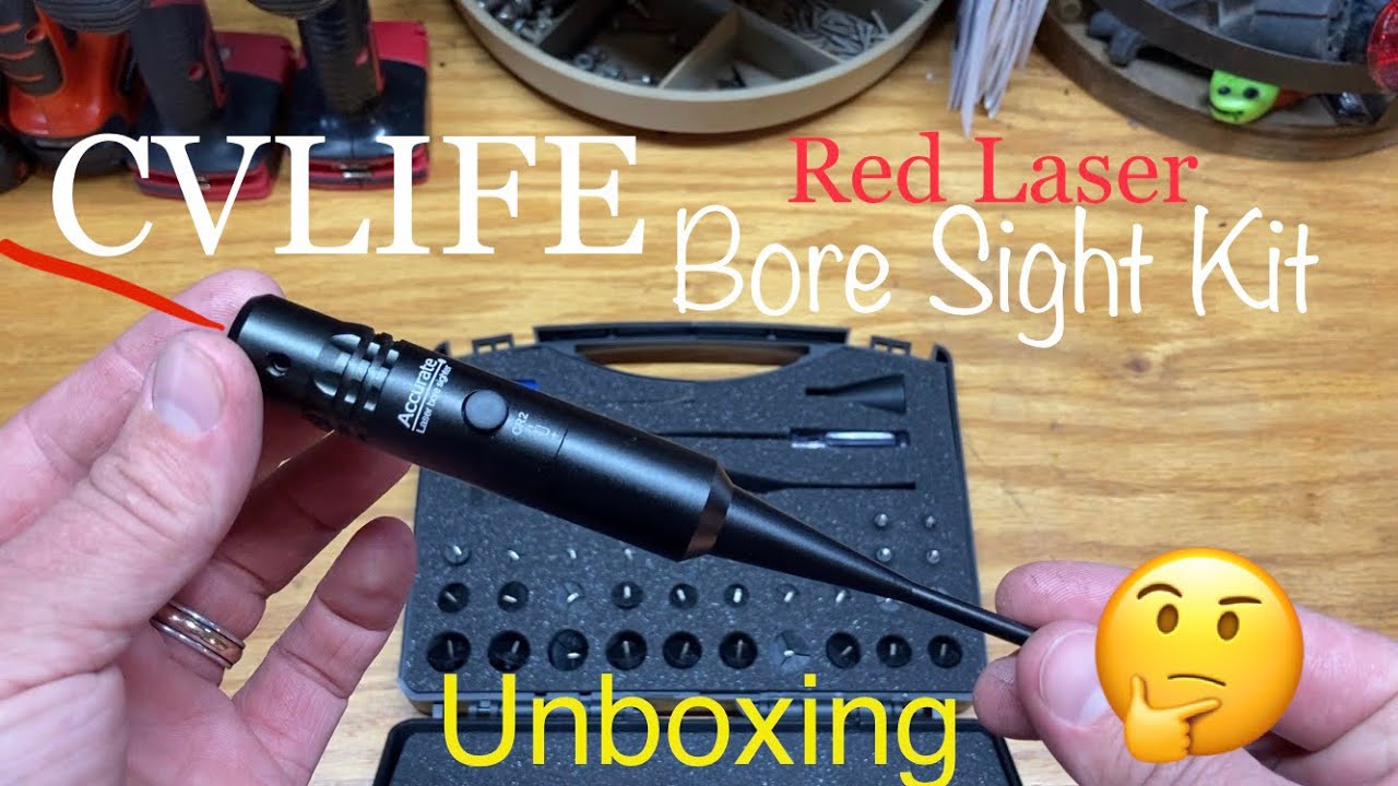Комплект прицела CVLife Bore Sight / BoreSighter с большой кнопкой переключения! (Распаковка и пе...