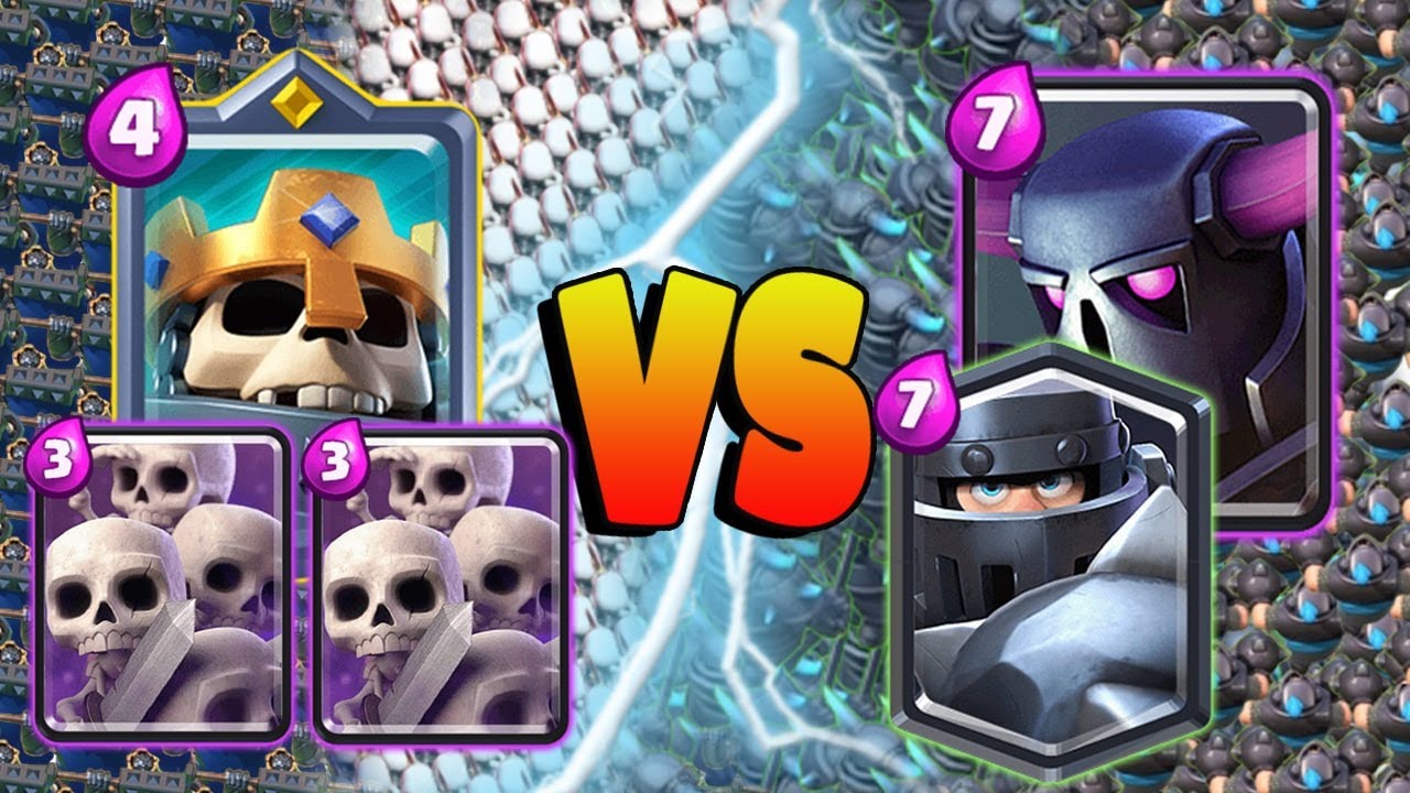 SKELETON KING + 2x SKELETON ARMY 🆚 PEKKA + MEGA KNIGHT