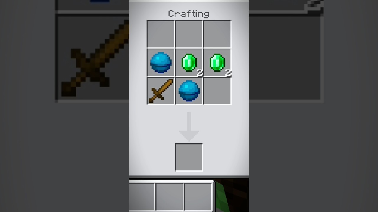 Minecraft me craft a sword #minecraft #mcpe #shorts