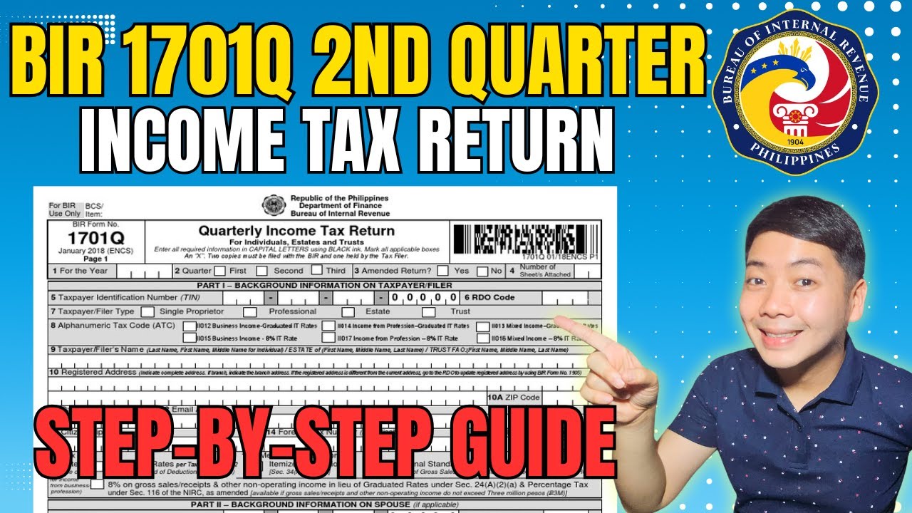 1701Q 2nd quarter 2025 : How to File 1701Q using eBIR Online | 8% Income Tax Rate
