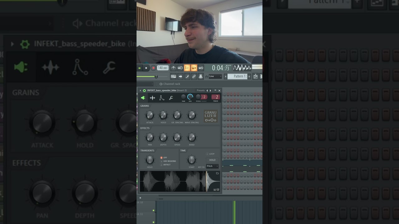Fl studio riddim dubstep producing with the fruity granulizer #shorts #flstudio #dubstep #riddim