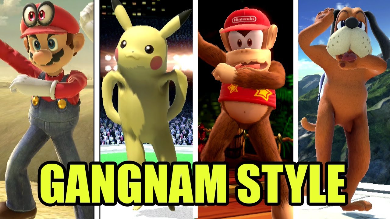 WHAT IF Every Character Tried To Do GANGNAM STYLE DANCE in Smash Bros Ultimate? (Smash Mods)