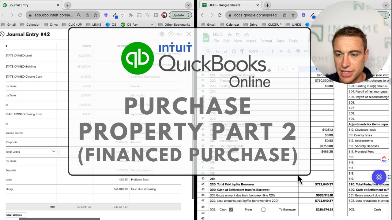 QB Online for RE Investors - Purchase Property with Financing