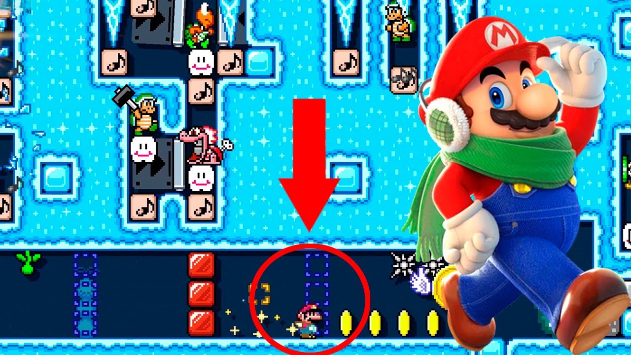 Jugando los mejores niveles navideños de Super Mario Maker 2 (2)