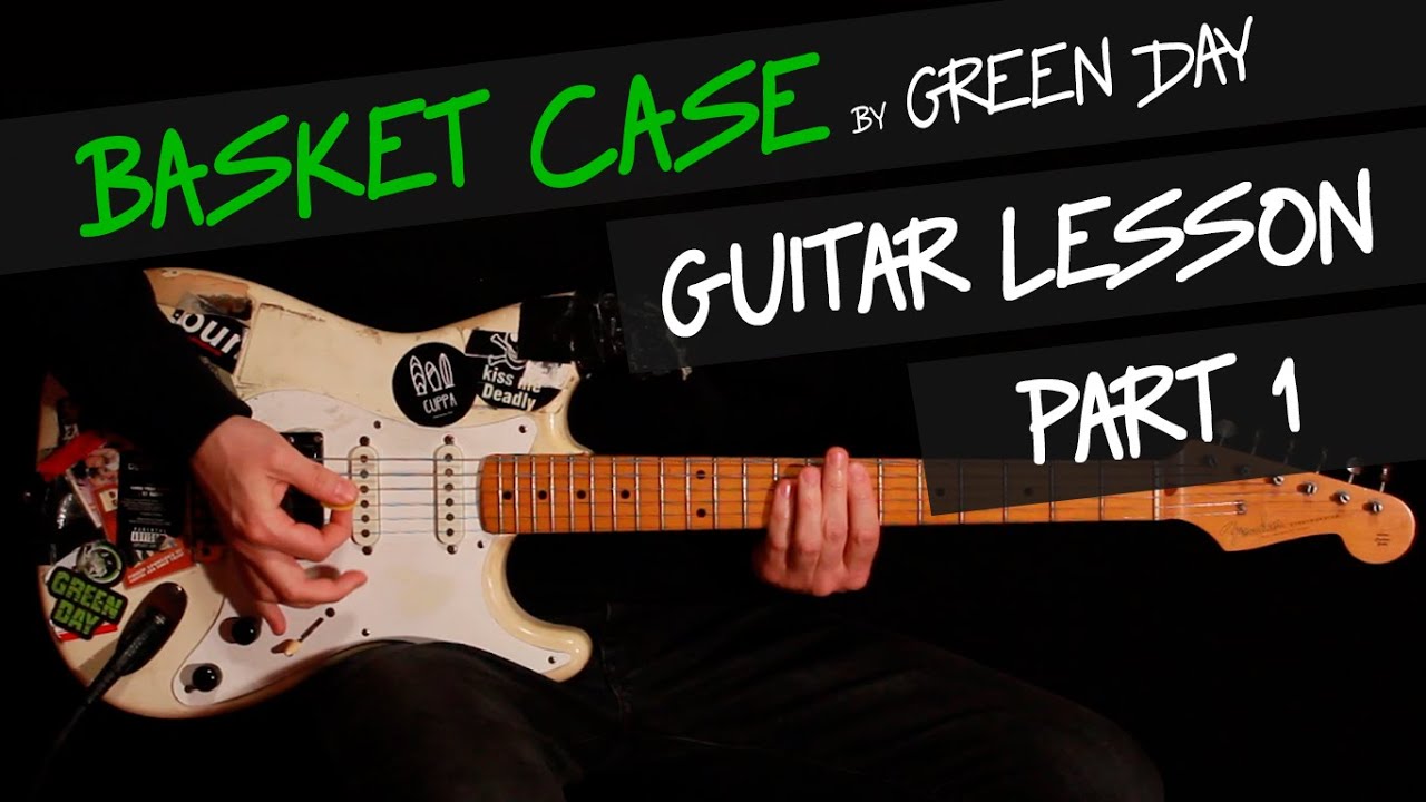 Green Day - Basket Case guitar lesson exactly as played on the record. Part 1. Original tempo