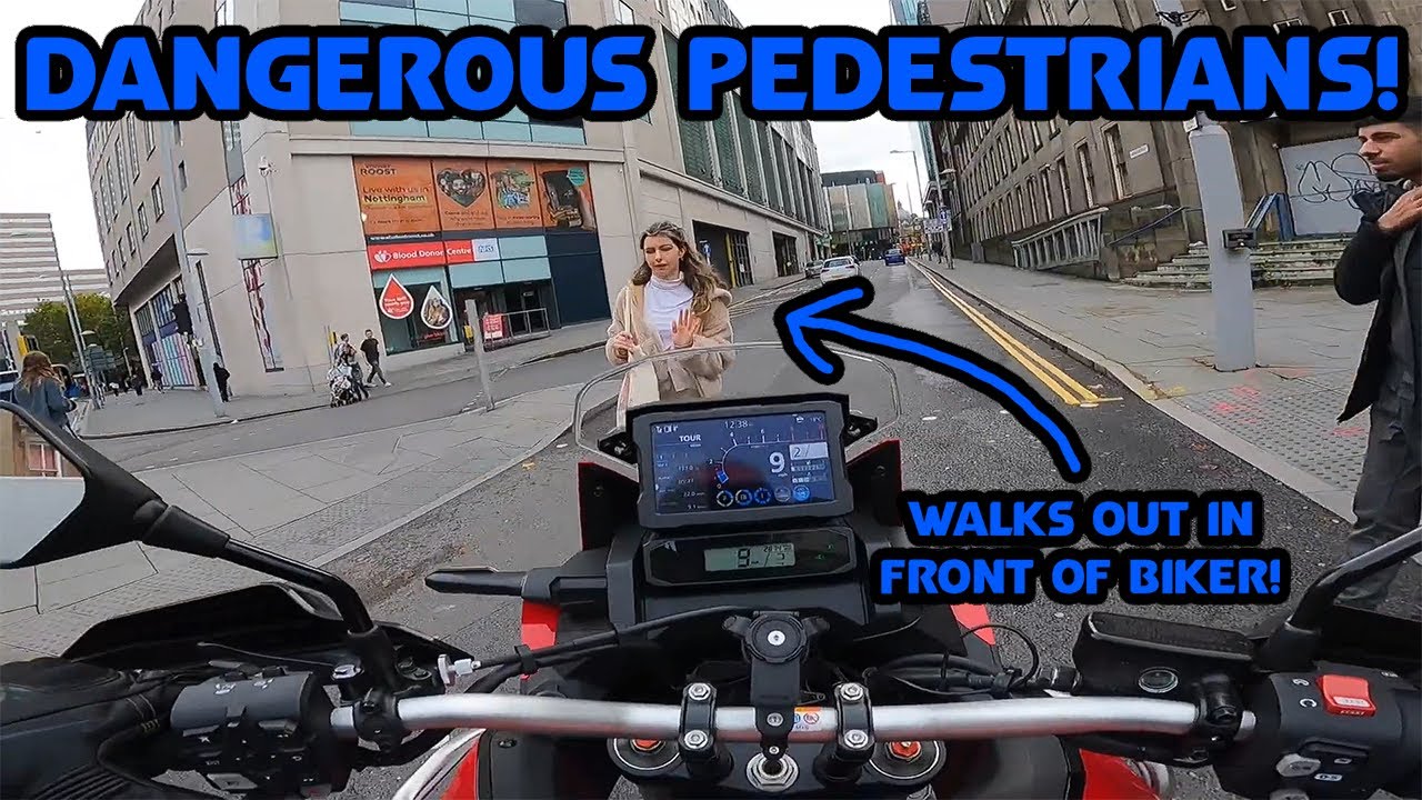 Dangerous Pedestrians! UK Bikers vs Crazy, Angry People and Bad Drivers #152