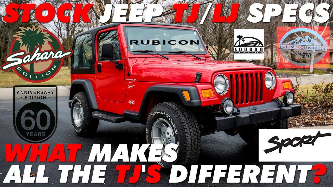 Технические характеристики Jeep TJ | Чем отличаются все модели TJ