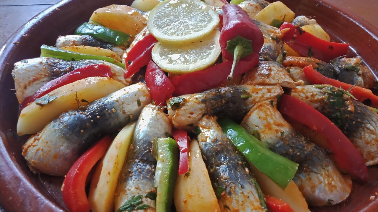 طاجين سمك السردين بالخضر بطريقة روعة ومبسطة 🐟tajine aux sardines
