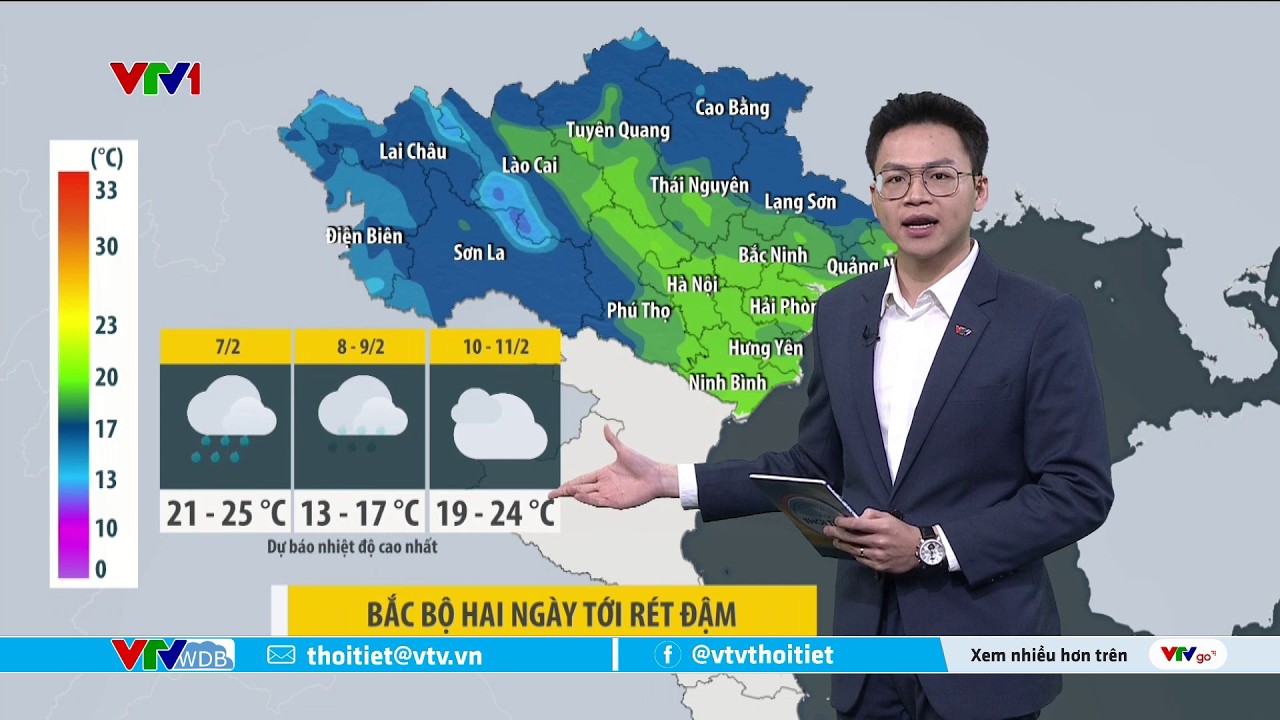 Dự báo thời tiết 6h15 - 07/02/2026 | Bắc Bộ hai ngày tới rét đậm | VTVWDB