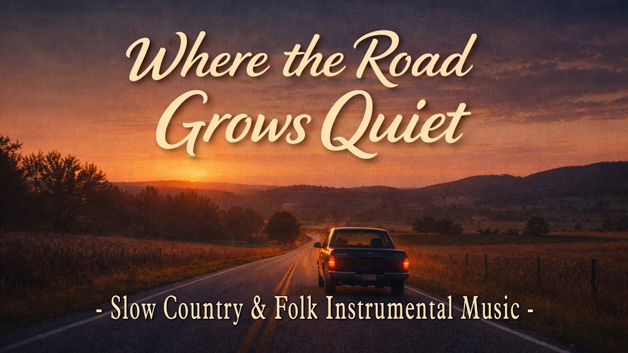 Where the Road Grows Quiet | Slow Country & Folk Instrumental Music (1 Hour)