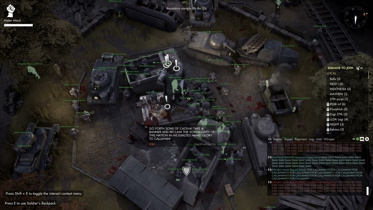 Foxhole War 123 End War celebration (Deadlands the Plaza)