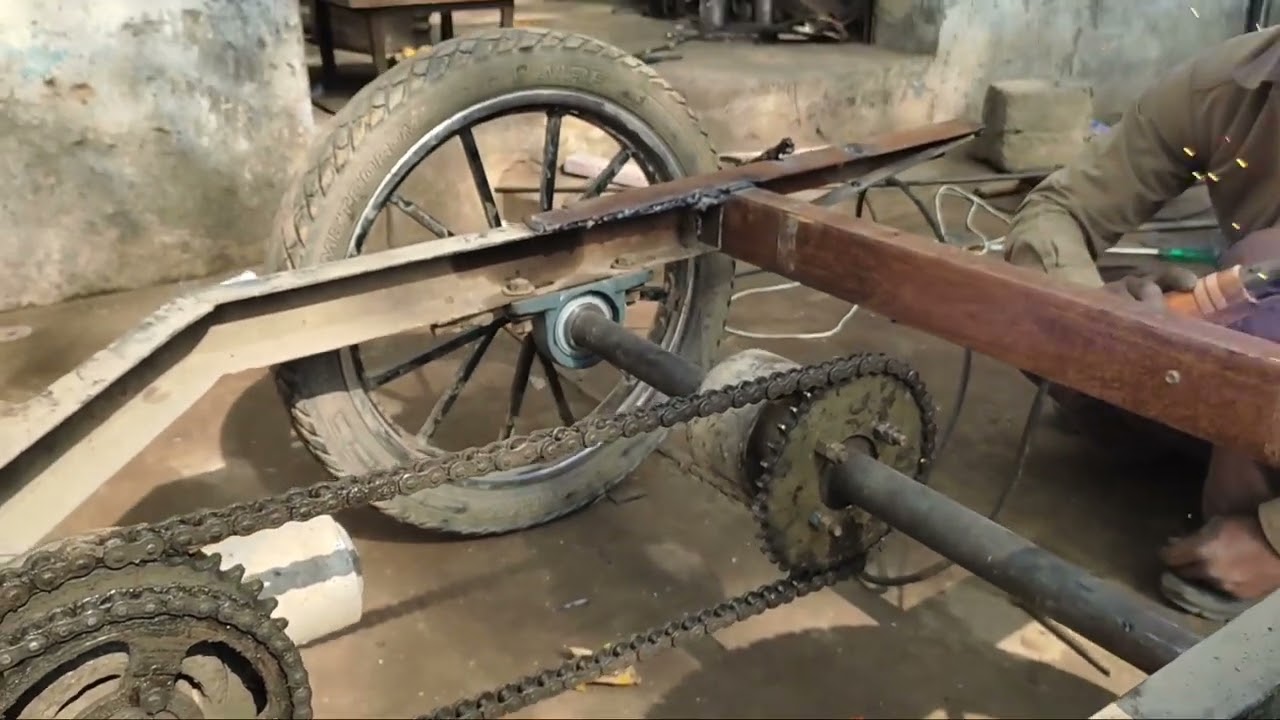 today we were repairing motorcycle trolley #bike trolley #sundays spacial
