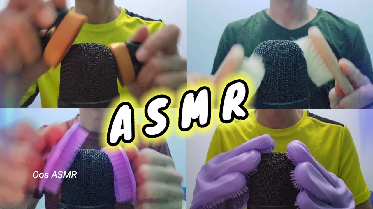 ASMR Scratching Combo Baby Comb, Makeup Brush & Latex Gloves 🔥