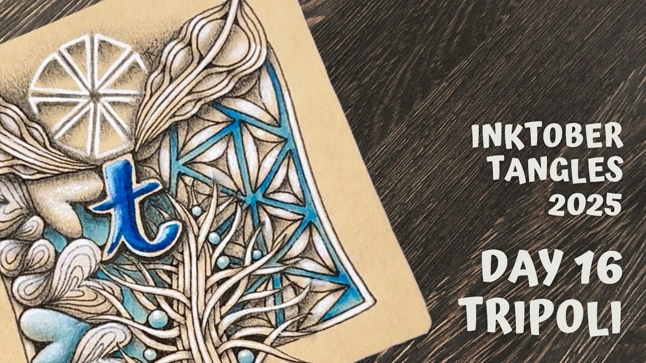 Inktober Tangles 2025 — День 16 — Триполи