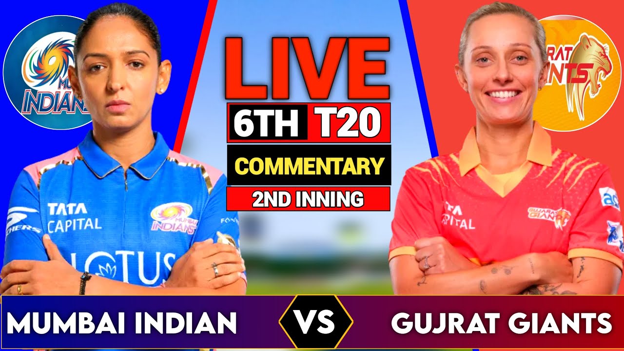 🔴MIW vs GGW, 6th T20 WPL 2026 | Mumbai  W vs Gujarat Giants W Live Cricket Score & Commentary
