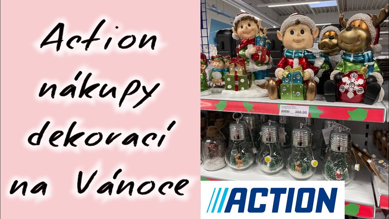 POJĎTE se mnou NAKUPOVAT🎄VÁNOCE a nakupování v ACTION - tipy dekorace, světýlka 🎄
