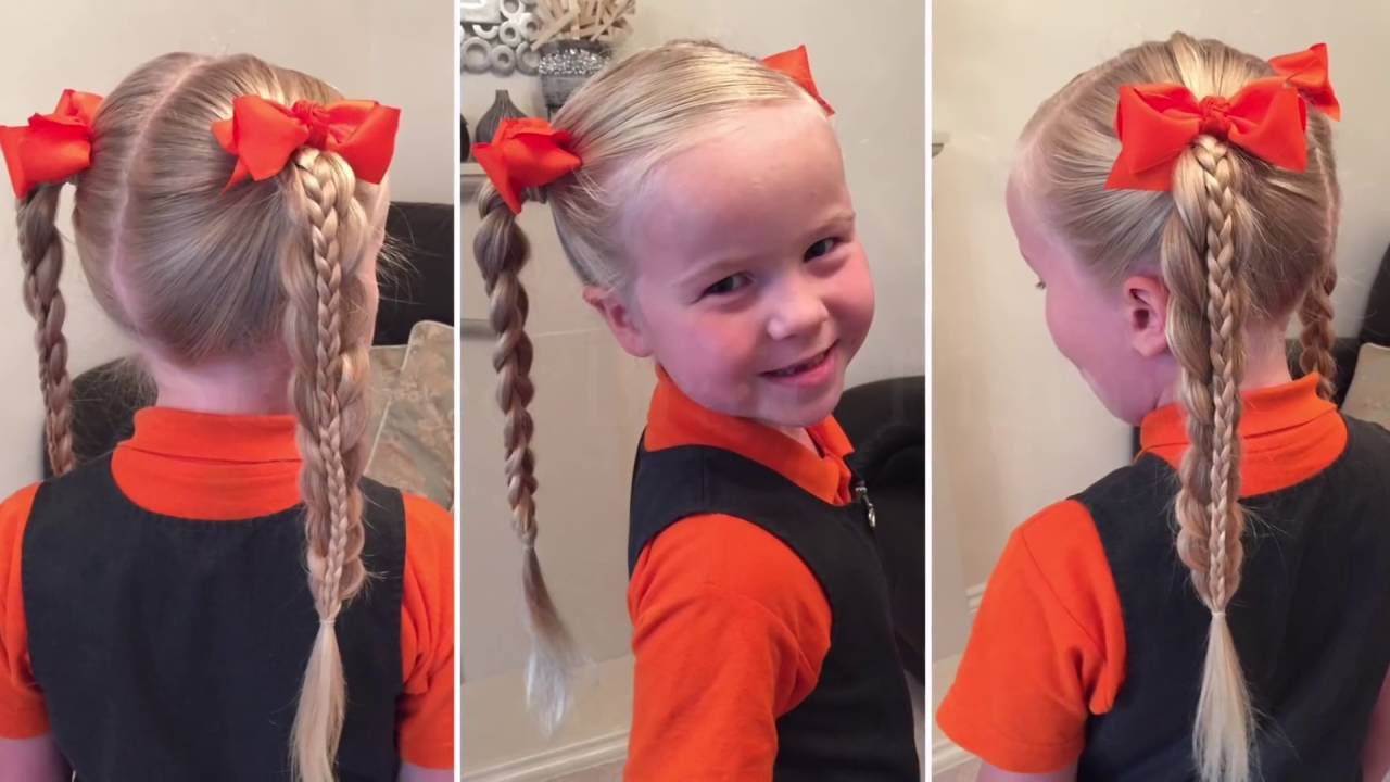 Stacked Braids hair tutorial by Two Little Girls Hairstyles