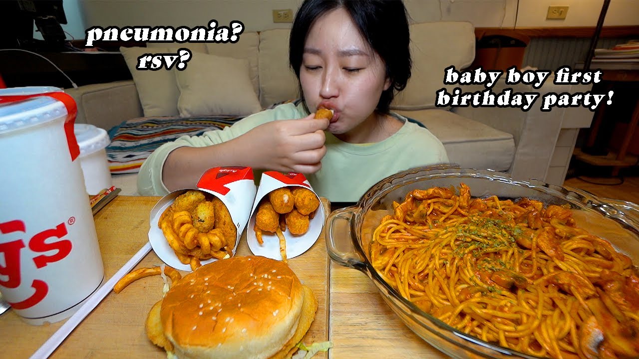 Cheat Meal ❥ Arby's Fish Sandwich + Carbo Fire Noodle Spaghetti Mukbang