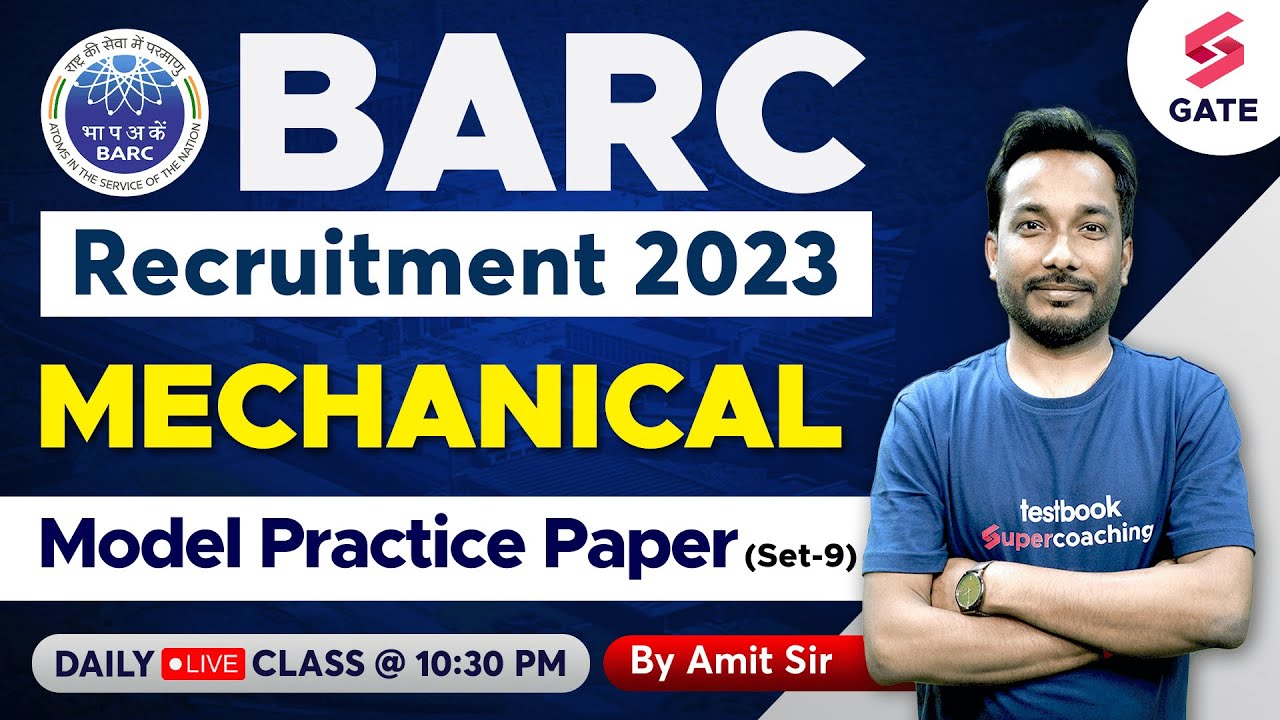 BARC Recruitment 2023 | BARC Model Paper | Mechanical | BARC Mechanical 2023 | By Amit Maurya Sir #9
