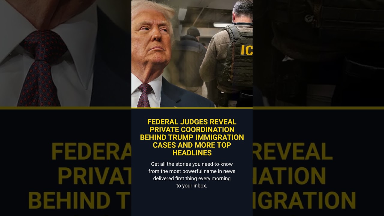 Federal Judges Reveal Private Coordination Behind Trump Immigration Cases And More Top Hea
