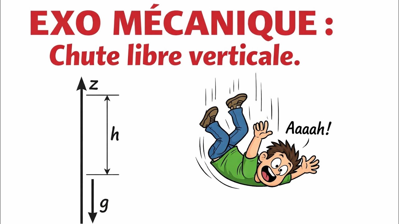 Mécanique : exercice corrigé - chute libre verticale -.