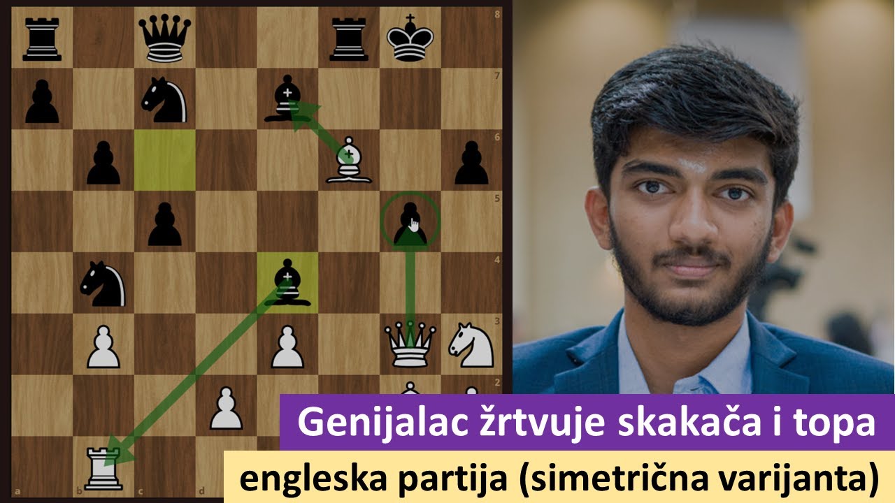 Genijalac odigrao vrhunsku partiju uz žrtvu više figura - engleska partija simetrična varijanta