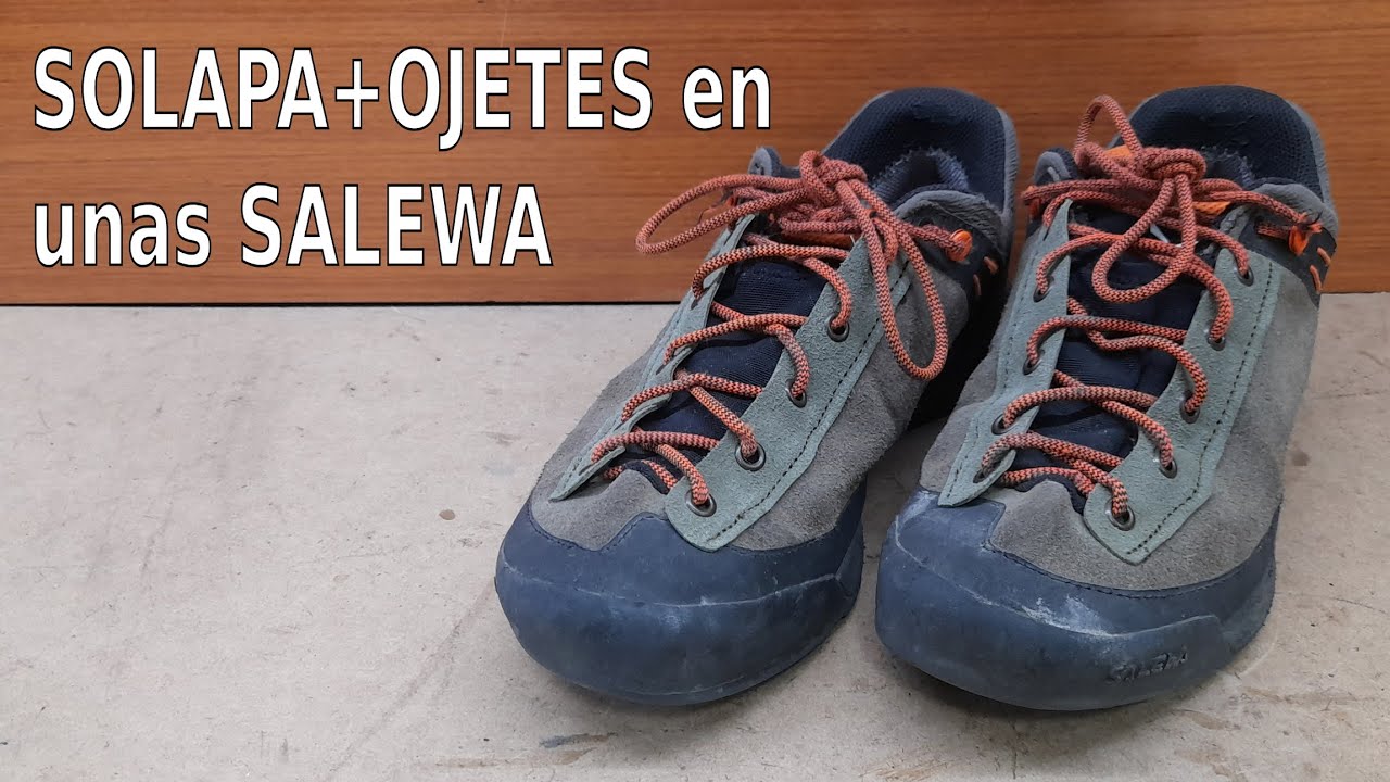 #192 SOLAPAS + OJETES METÁLICOS EN UNAS ZAPATILLAS SALEWA.