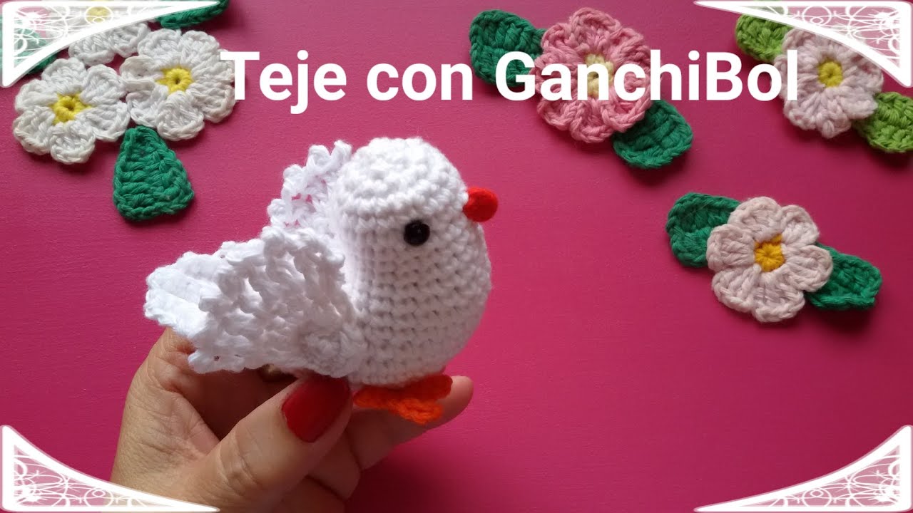 Paloma para eventos... Bodas, Comuniones, Bautizos. // Teje con GanchiBol un amigurumi