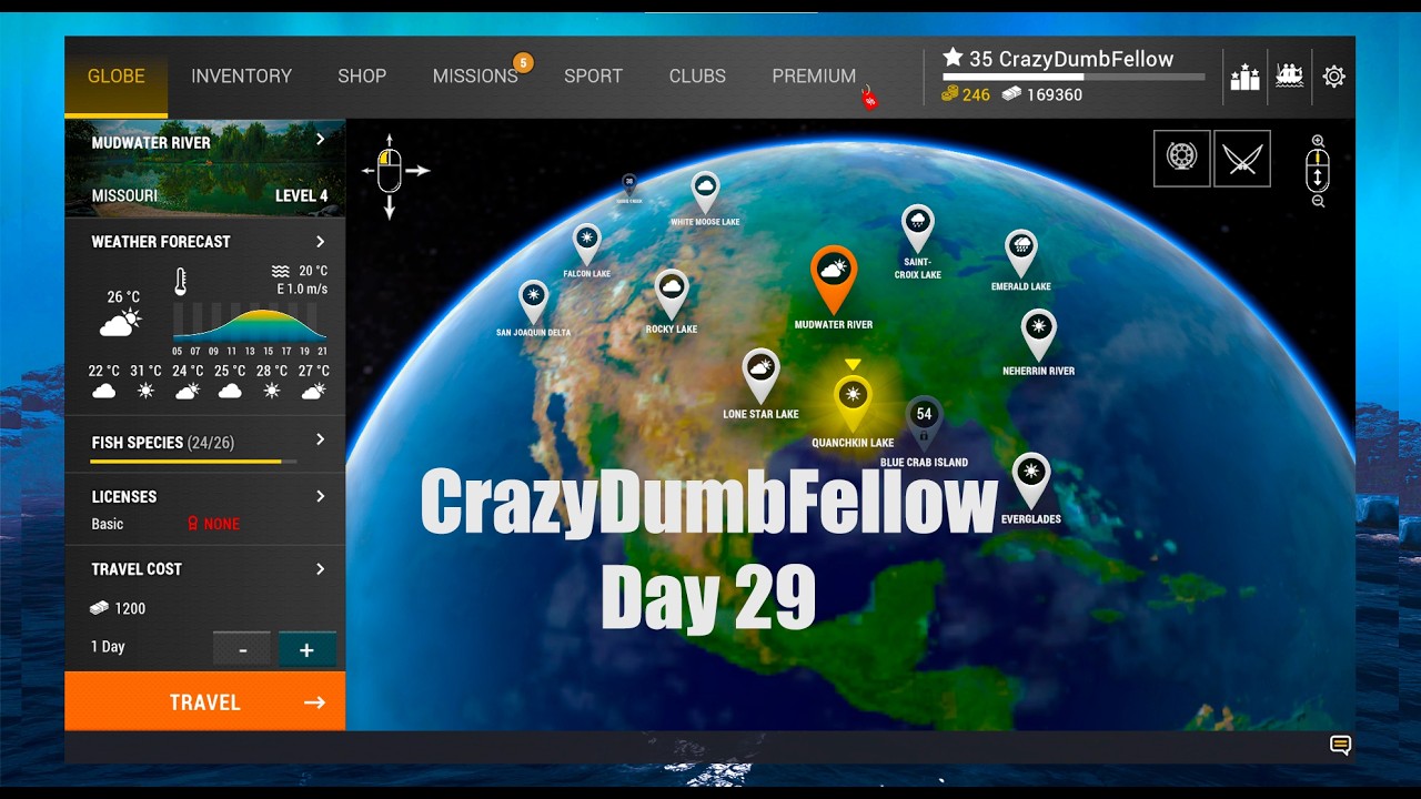 CrazyDumbFellow Day 29 Quanchkin Lake Fishing Planet From The Beginning Part 2
