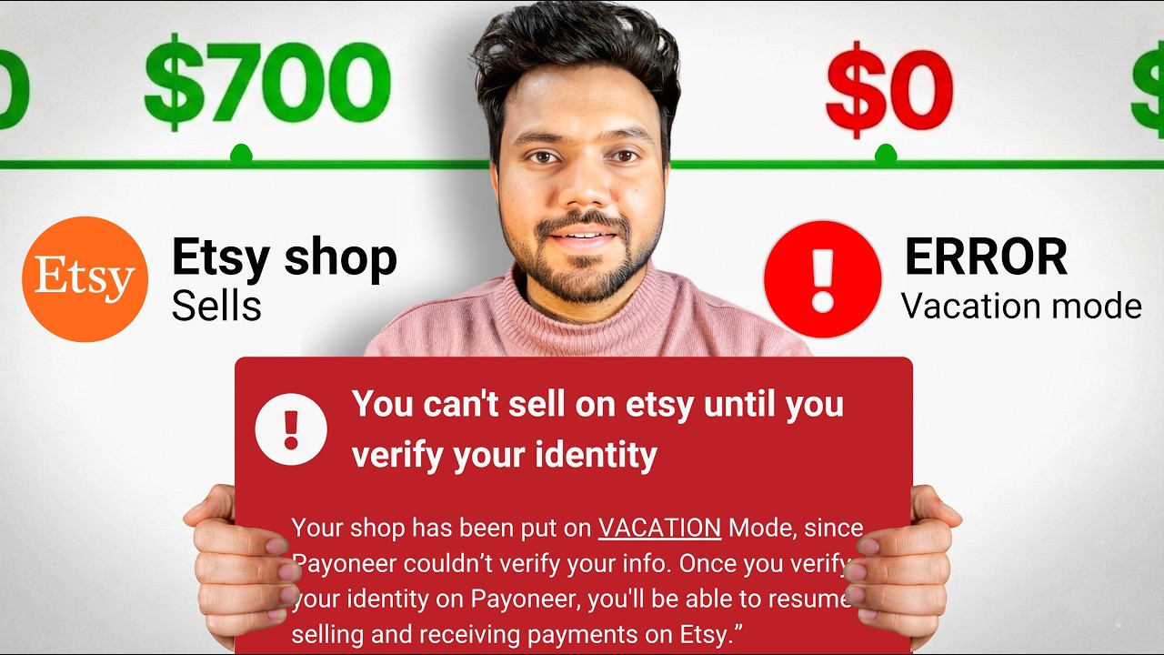 Etsy Shop on Vacation Mode Because of Payoneer? Watch This