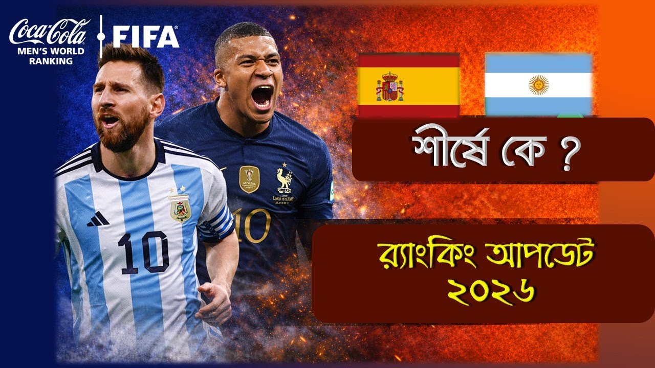 ⚽ সর্বশেষ ফিফা র্যাঙ্কিং ২০২৬: শীর্ষে কে? ভারত ও বাংলাদেশের অবস্থানে বড় চমক! | FIFA Ranking 2026
