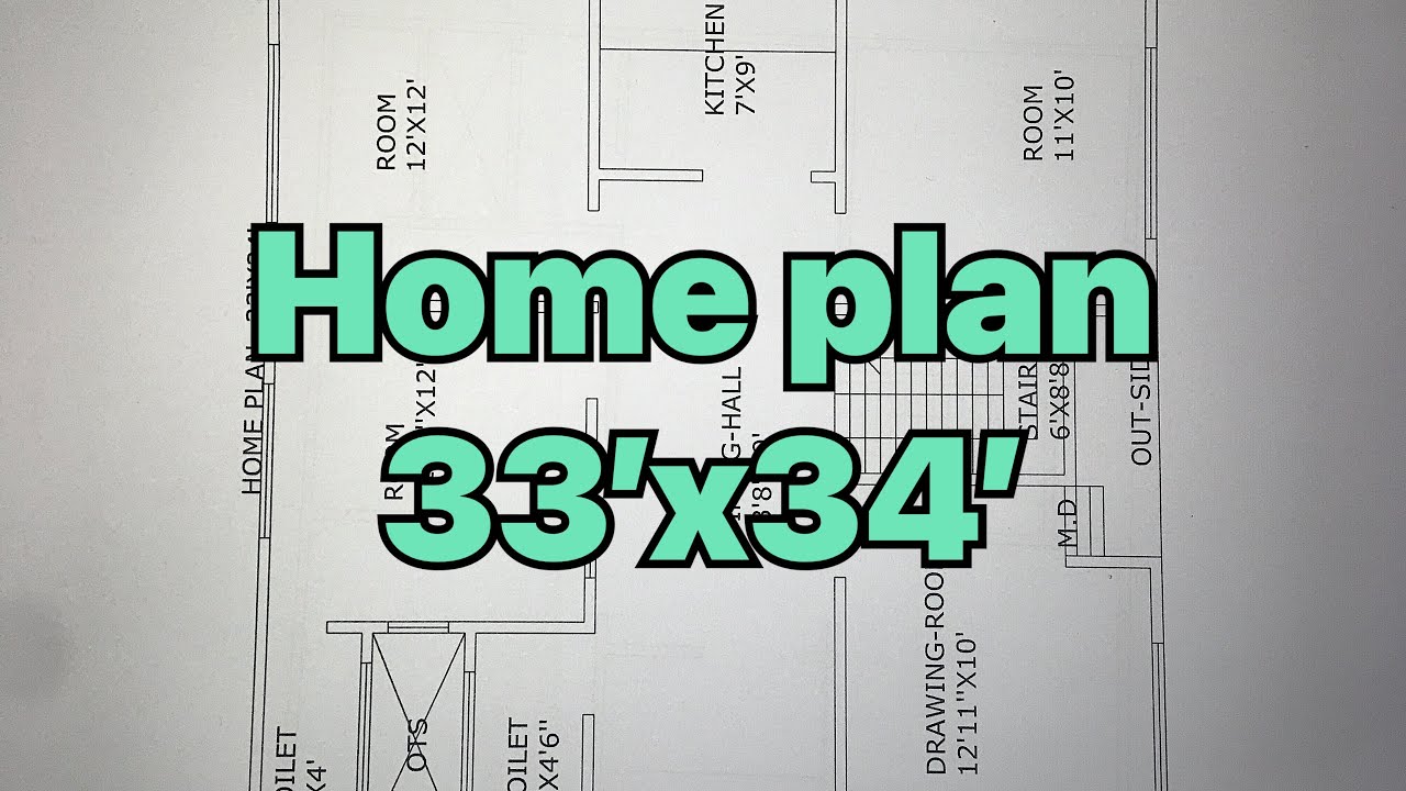 Home plan =33’x34’