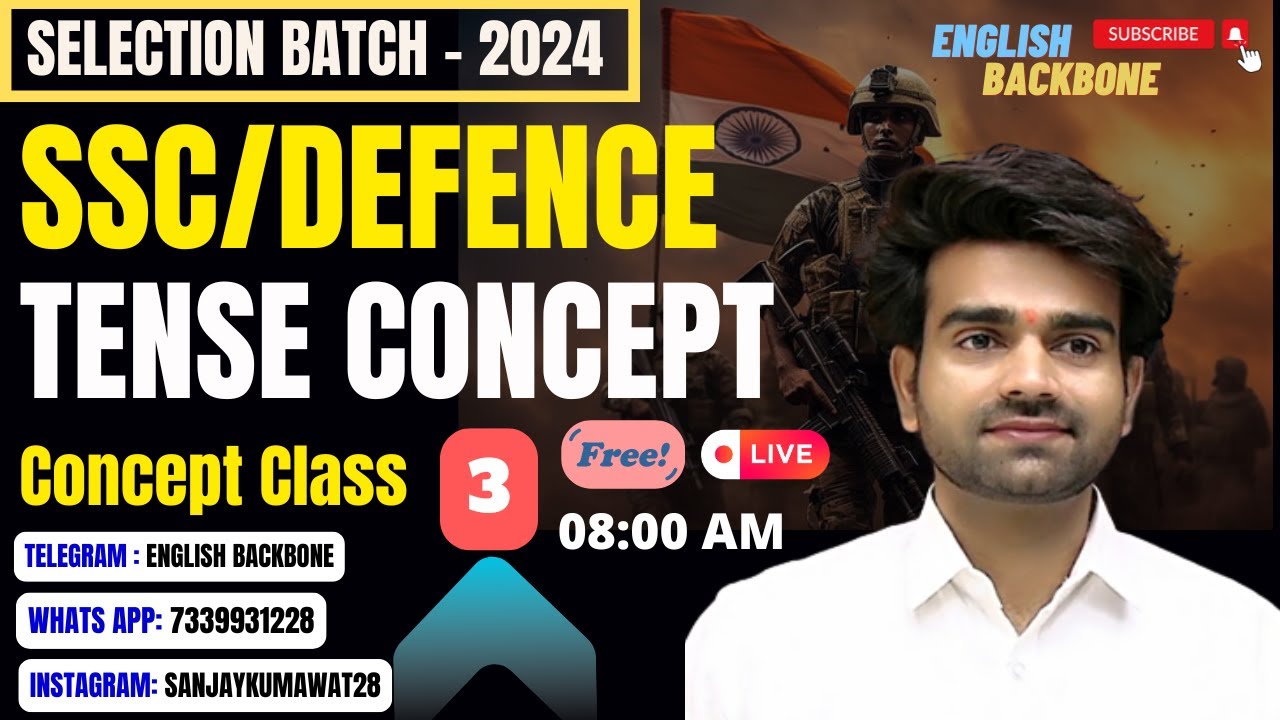 03 Tense | English Concept Class | Tense in English Grammar | Sanjay Sir Concept class