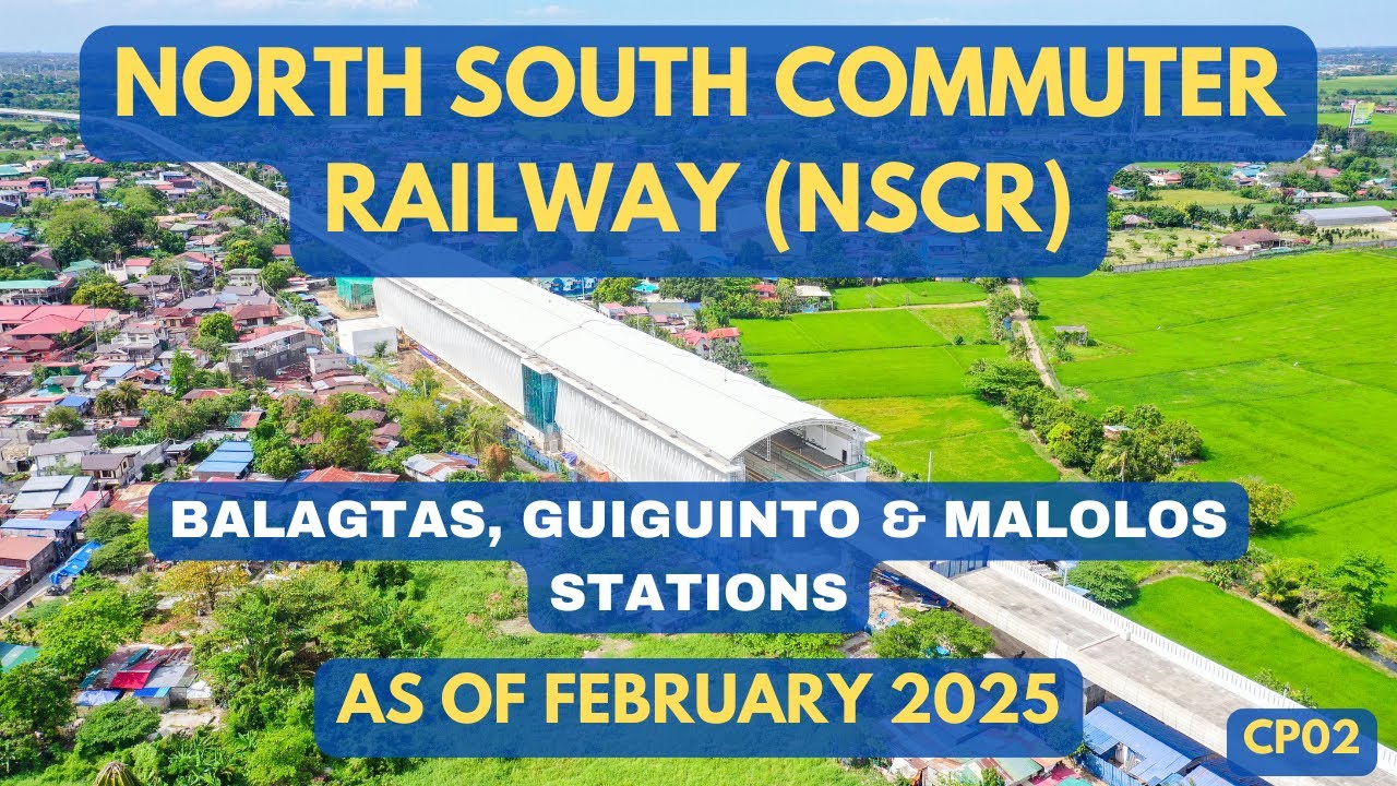 North South Commuter Railway - NSCR-CP02 Aerial Video of Alignment and Stations as of February 2025