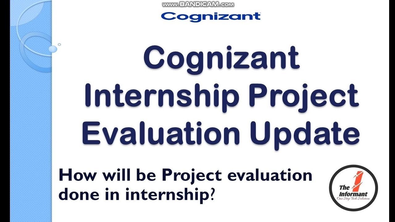 Cognizant Project Evaluation Update in Internship|How they  Evaluate Project| #cognizant #internship