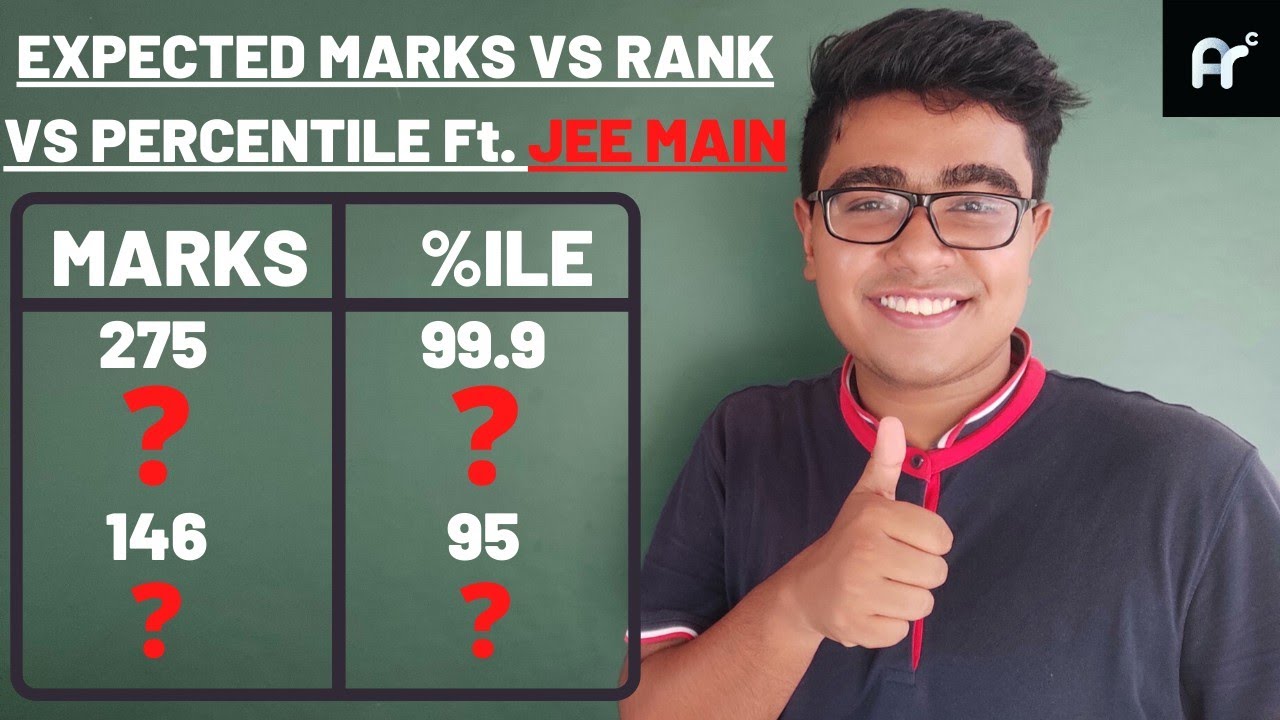 EXPECTED MARKS VS PERCENTILE VS RANK FOR JEE MAIN SECOND SESSION | JEE MAIN 2020 MARKS VS RANK EXP.