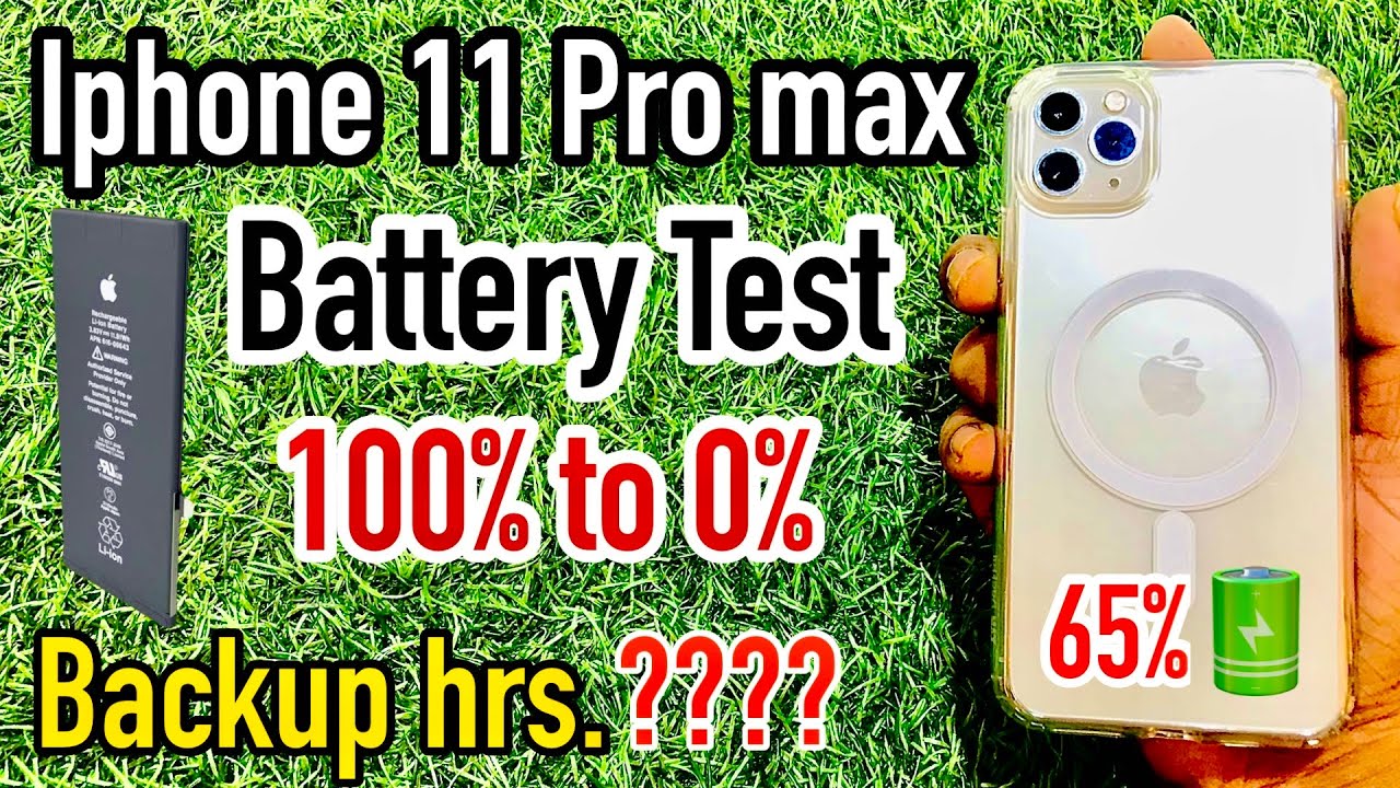 Iphone 11 pro max battery backup in 2025 | iphone 11 pro max battery test battery health 65%