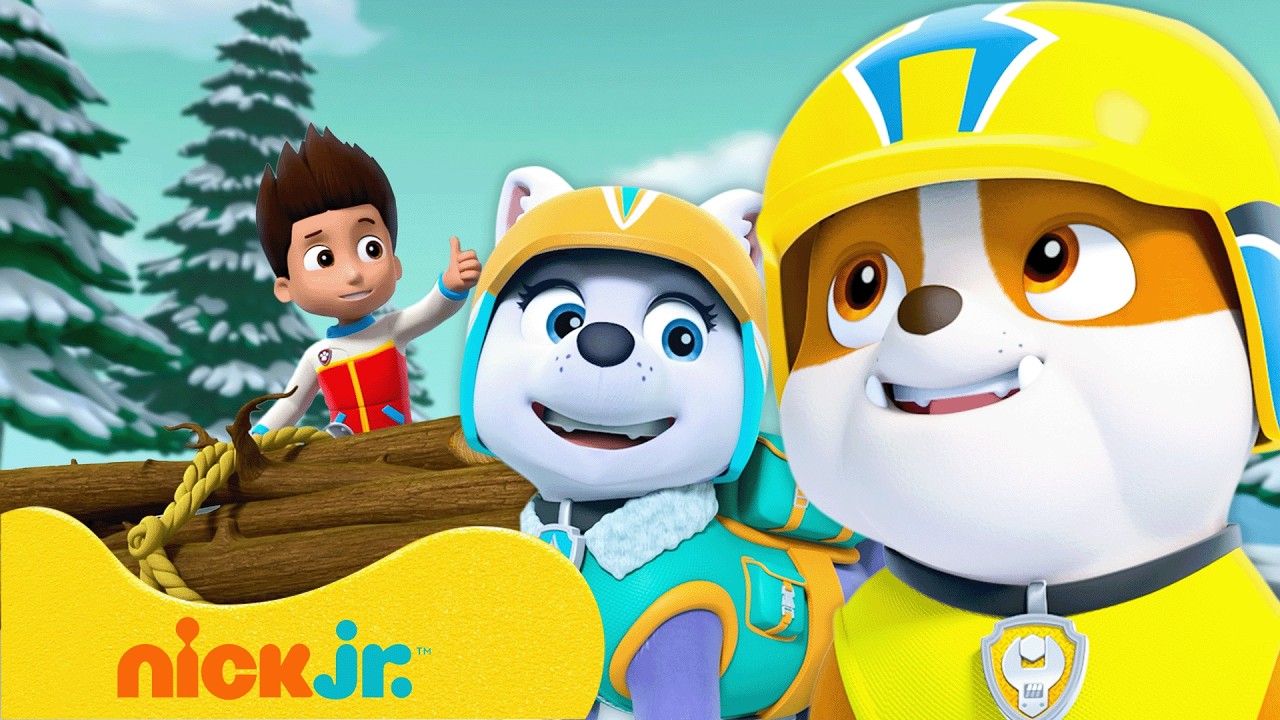 Patrulha Canina | Rubble y Everest hacen equipo en la nieve | 1 hora | Nick Jr. em Português